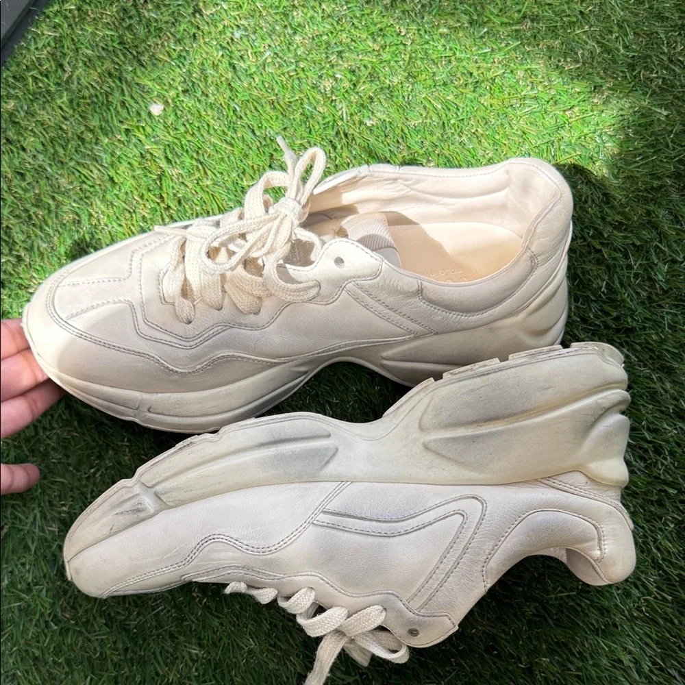 Gucci Rython Sneakers with Red Lip and Black Logo